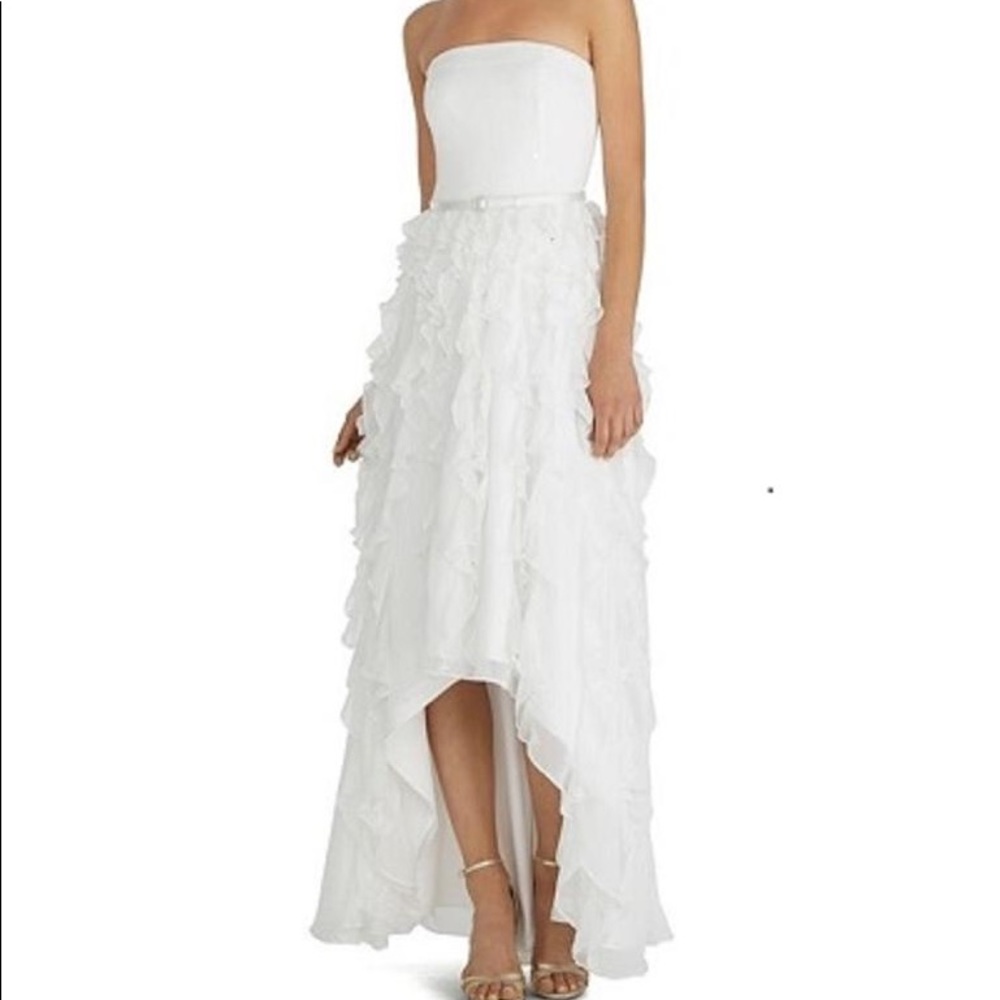 High low formal white dress